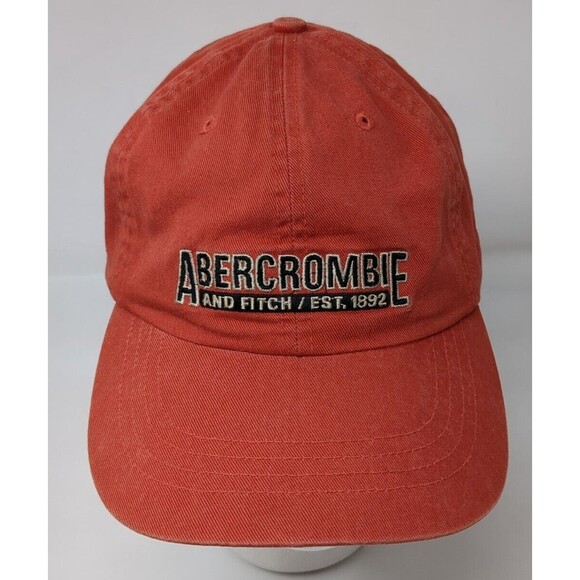 Vintage Abercrombie & Fitch Y2K Distressed Baseball Cap Dad Hat Leather‎ Strap - Picture 1 of 8